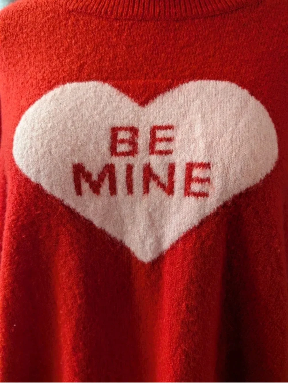 Be Mine Valentine Heart Red Sweater XXL 2X